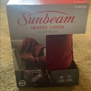 Sunbeam Heated Velvet Plush Throw